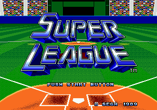 Super League title screen for Sega Mega Drive